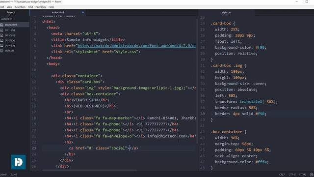 Pure CSS Full Responsive User Profile - User Card Widget UI Design - HTML CSS UI UX Tutorial смотреть онлайн