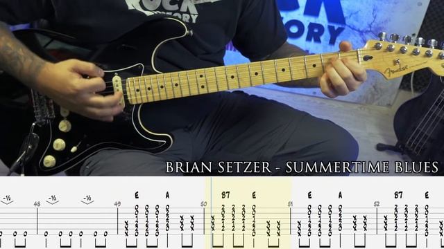 BRIAN SETZER - Summertime Blues [GUITAR COVER + TAB] смотреть онлайн