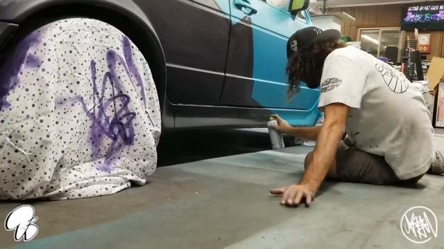 Initial D Style Volkswagen Golf Spray Paint Job смотреть онлайн