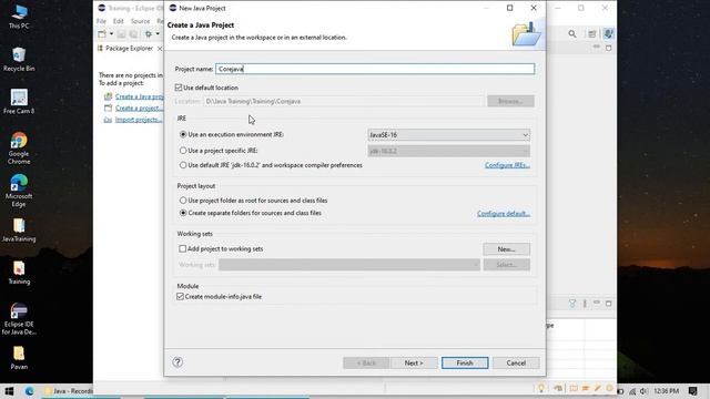 8. Java - First Sample Program using eclipse смотреть онлайн