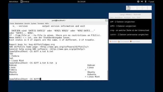 Linux - diff - Dateien vergleichen смотреть онлайн
