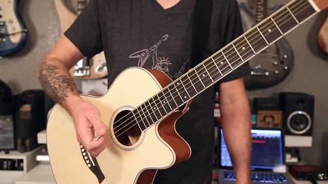 This cheap little guitar has BIG SOUND (Vangoa 3/4 scale acoustic/electric) смотреть онлайн