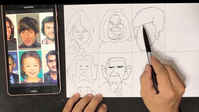 caricature thumbnail sketch tutorial смотреть онлайн