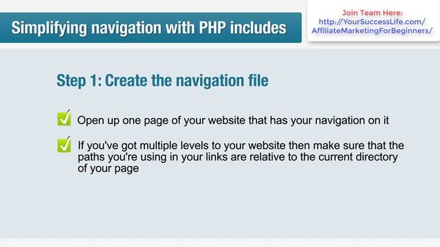 Affiliate Marketing For Beginners 35 | Clickbank | Simplifying Navigation with PHP Includes смотреть онлайн