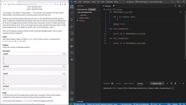 Solving problems on codeforces.com with Python - 148A Insomnia Cure (Difficulty 800) смотреть онлайн