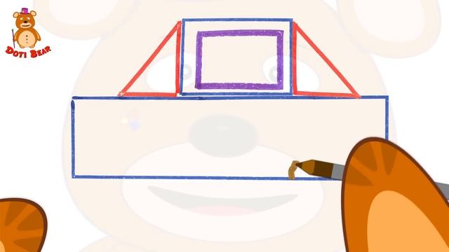 Doti Bear - learning shapes - How to draw a Car? смотреть онлайн