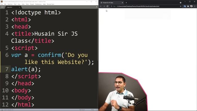 Confirm Box in JavaScript Tutorial for Beginners in हिंदी / اردو - Class - 20 смотреть онлайн