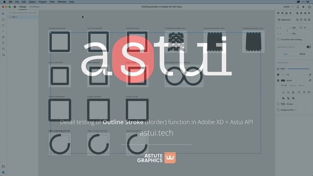 Preview: Outline Stroke (Border) and Offset Path in Adobe XD using Astui смотреть онлайн