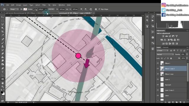 Architectural design Site Analysis | Adobe Photoshop смотреть онлайн