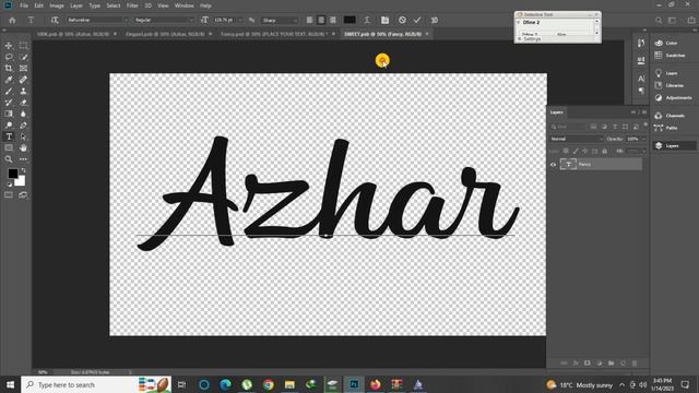 Fancy Golden 3D text-Photoshop смотреть онлайн