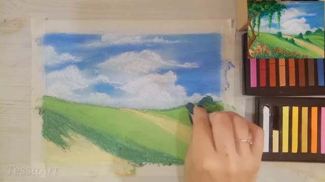 Простой рисунок пастелью + обзор бюджетной пастели Masters Pastel  A Simple Pastel Picture