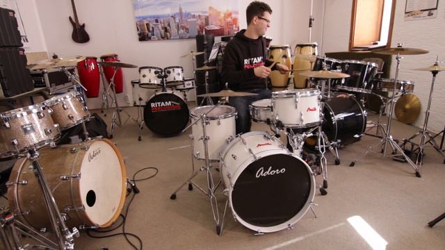 Amati Classic Vintage Drum Set And Amati Cymbal 15