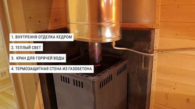 Квадро баня Габариты 4х2.45 м2-ух секционная смотреть онлайн
