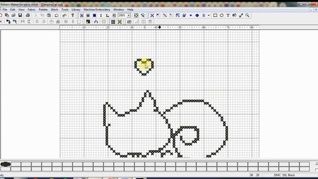 Простая схема вышивки крестом монохром для начинающих. Процесс создания схемы в Pattern Maker смотреть онлайн