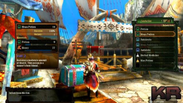Monster Hunter 3 Ultimate: How to make a Mega Potion смотреть онлайн