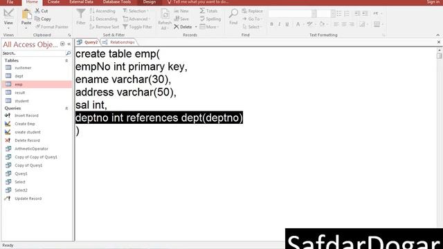 SQL with Microsoft Access 2016 | PRIMARY KEY and FOREIGN KEY in SQL with Microsoft Access - 16 смотреть онлайн
