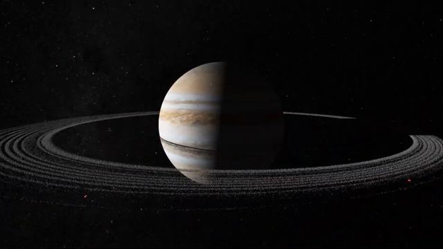 Planetary ring and shepherd moons - corotating view смотреть онлайн