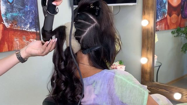 Объемный хвост/Высокая объемная прическа