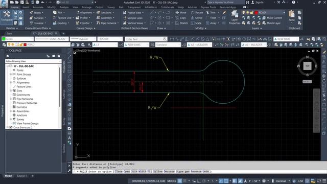 17 - How to Create a Cul-de-Sac using AutoCAD смотреть онлайн