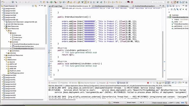 Coding Example of an EJB in JavaEE Part 2 смотреть онлайн