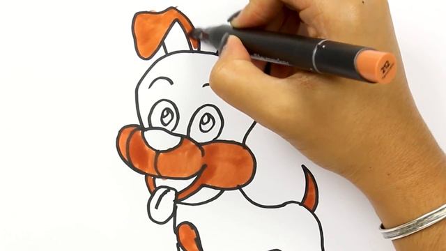 Как нарисовать милая собака | Раскраски детей HD | Рисование и окраска | Рисование для детей смотреть онлайн