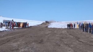 Традиционные конные скачки лошадей бурятской породы