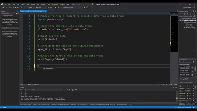 Python Programming (Pandas extracting series from Data Frames) смотреть онлайн