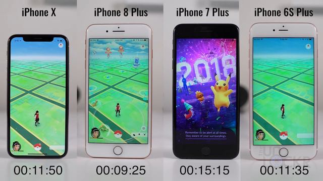 Speed Test: iPhone X vs iPhone 8 Plus vs iPhone 7 Plus vs iPhone 6S Plus смотреть онлайн