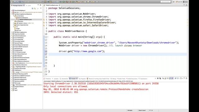 Why WebDriver driver = new ChromeDriver ? || First WebDriver script to launch Chrome Browser смотреть онлайн