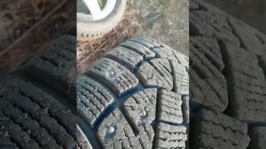 Что стало с шинами Continental ice contact 2 после сезона в русской глубинке.