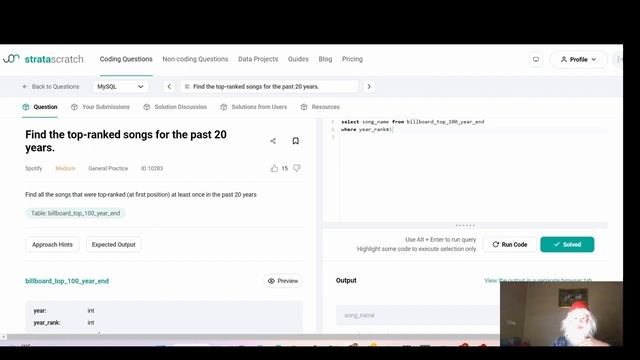 Q4. SPOTIFY TOP SONG FROM PAST 20 YEARS || SOLVE SQL INTERVIEW QUESTION WITH SANTA #christmasspecia смотреть онлайн