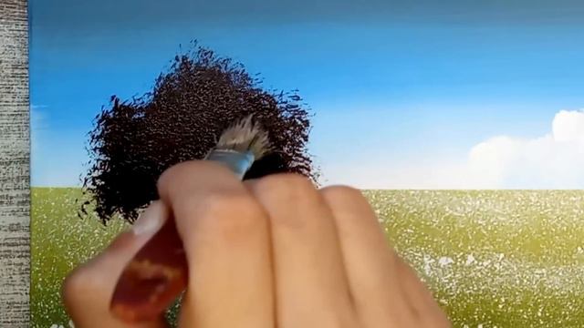 Very Simple Way to Paint a Field of Flowers / Acrylic Painting For Beginners смотреть онлайн