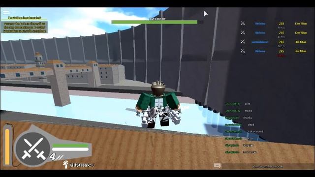 ATTACK ON TITAN ROBLOX killing Them all (OLD 2018) смотреть онлайн