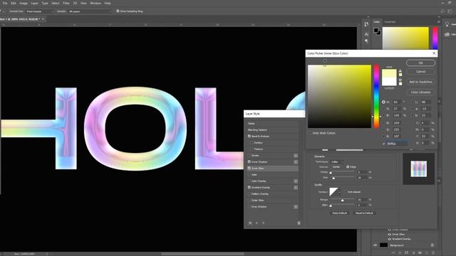 Holographic Chrome Text Effect: Photoshop Tutorial 2020 смотреть онлайн