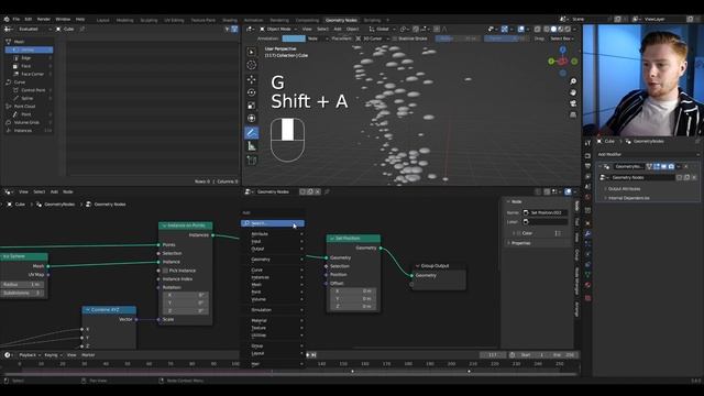 Simulation Nodes Tutorial: Bubbles Generator | Blender 3.6 Geometry Nodes смотреть онлайн