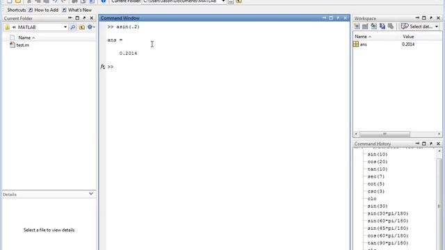 Matlab Online Tutorial - 16 - Trigonometric Functions and their Inverses смотреть онлайн