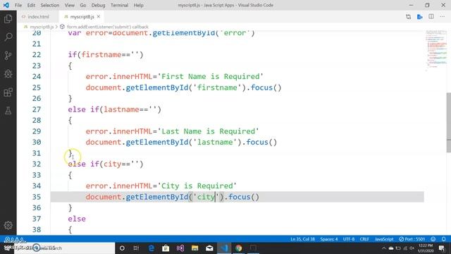 Java Script Form Validation смотреть онлайн