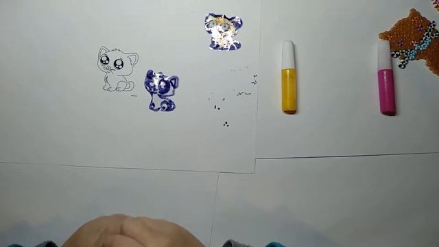 Поделка Котенок Своими руками, рисуем, вырезаем, раскрашиваем, получился брелок! смотреть онлайн