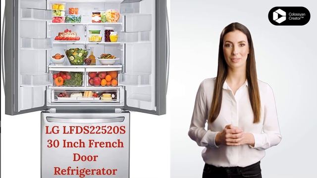 LG LFDS22520S 30 Inch French Door Refrigerator Review freezer at bottom смотреть онлайн