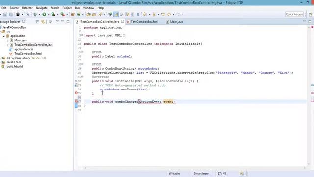 JavaFX and MySQL for Beginners Tutorial - How to add ActionEvent to ComboBox in JavaFX смотреть онлайн