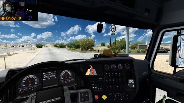 Mack Anthem w/ Mack MP8 | Salina - Kingman | ATS Gameplay 4K + wheel cam смотреть онлайн