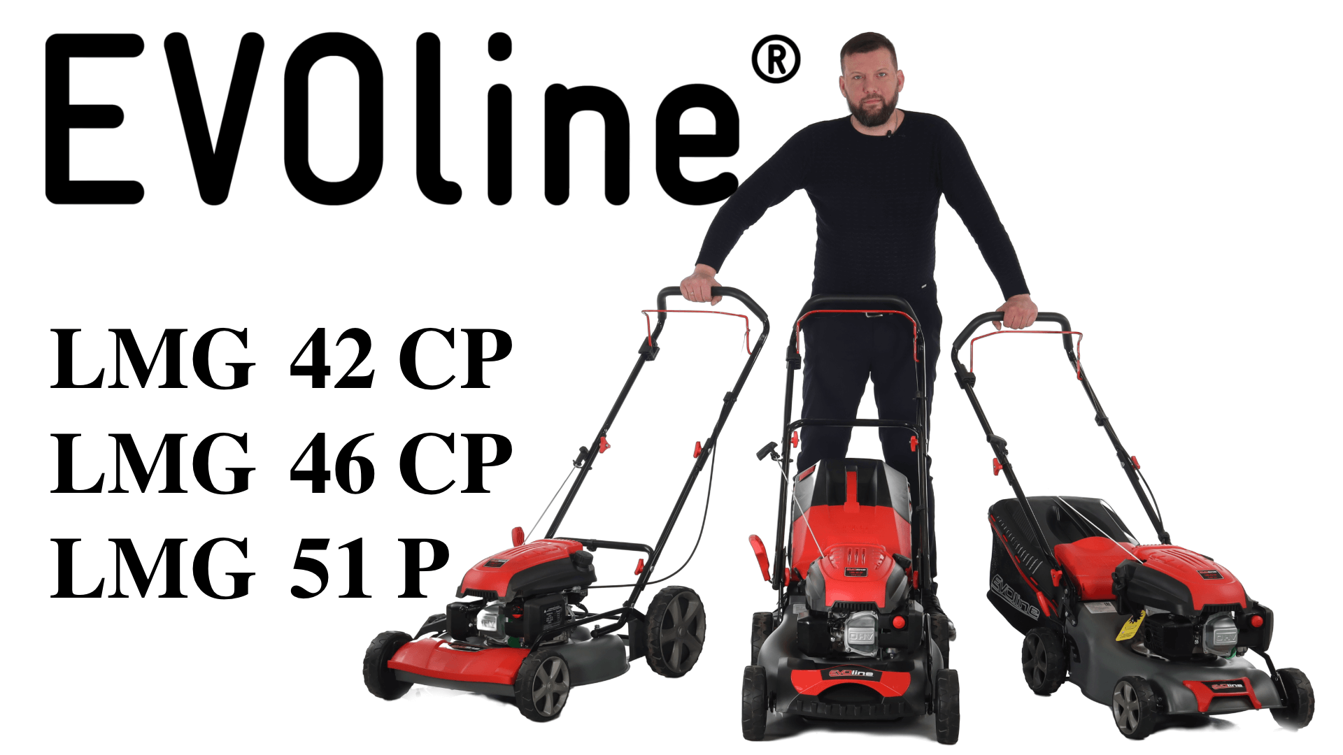Обзор и сравнение бензиновых несамоходных газонокосилок EVOline LMG 42 CP; LMG 46 CP и LMG 51 P смотреть онлайн