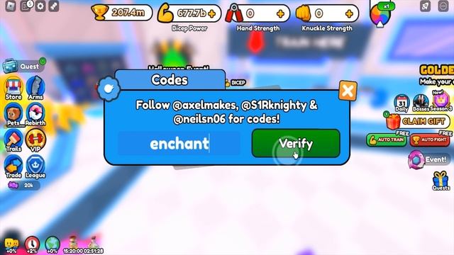 Roblox Arm Wrestle Simulator New Codes October 2023 смотреть онлайн