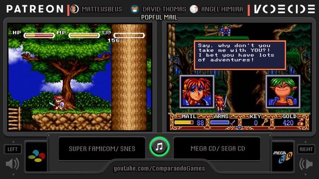 Popful Mail (SNES vs Sega CD) Side by Side Comparison (Super Famicom vs Sega Cd) смотреть онлайн