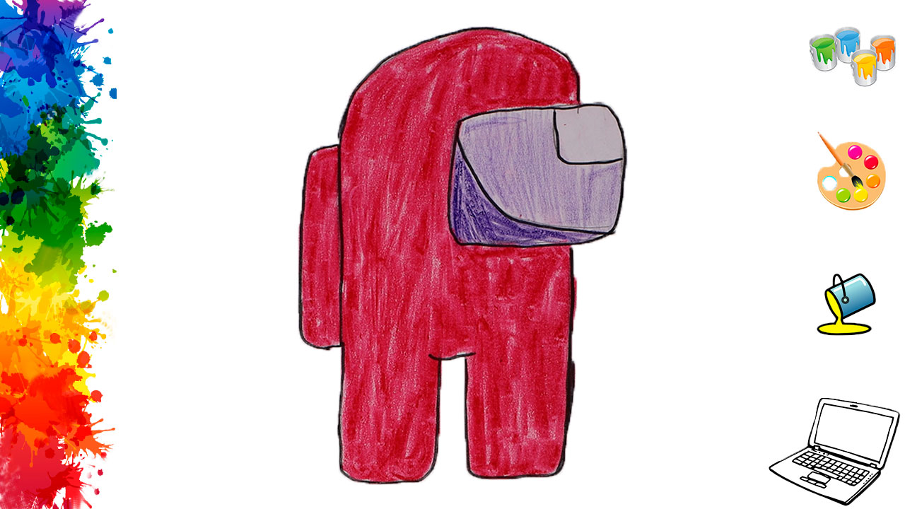 Как нарисовать Амонг Ас карандашом поэтапно смотреть онлайн