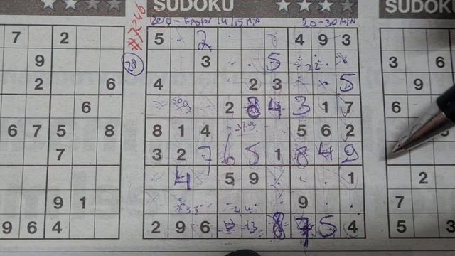 Tuesday. Bonus Extra Edition (#7246) Three Stars Sudoku Puzzle  10-10-2023 Extra Part 1 Of 4