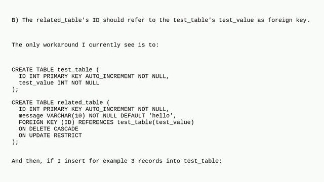 Dba: Set Default Value of Column Equal to PK of inserted record, and use it as Foreign Key Referenc смотреть онлайн