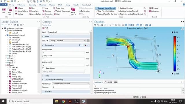 Turbulent Flow Analysis by COMSOL Multiphysics-Streamlines and Vortices (Fluid Flow Module) смотреть онлайн