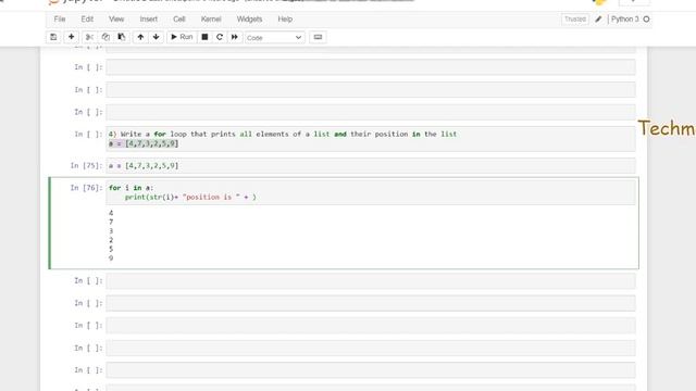 For loop Example Python | Python for beginners | Techmaima смотреть онлайн