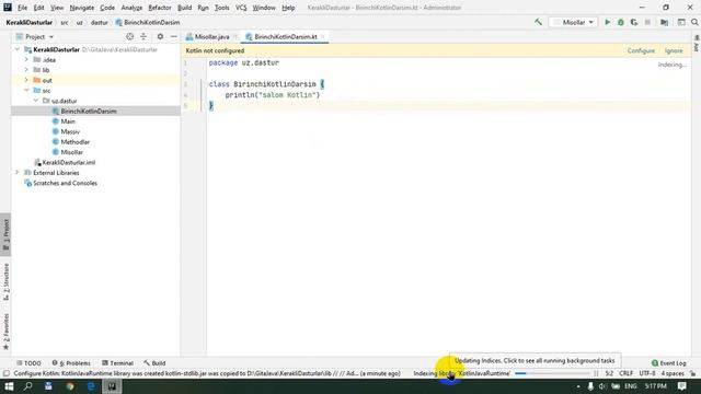 Kotlin Dasturlash tilidan o'zbekcha darslar смотреть онлайн